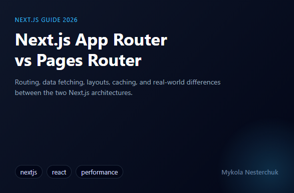Next.js App Router vs Pages Router: A Practical Guide (2026)