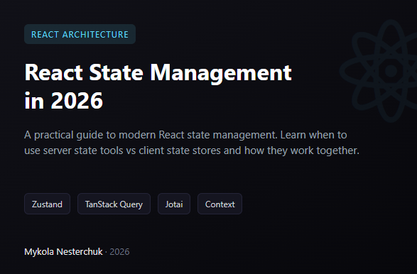 React State Management in 2026: Zustand, TanStack Query, Jotai, and When to Use Each